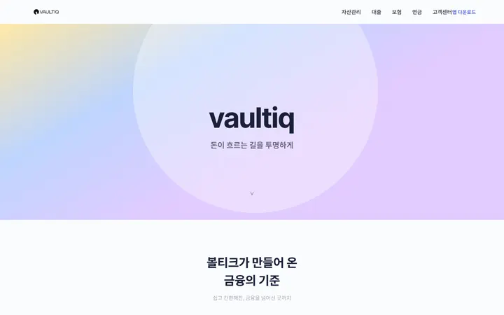 VAULTIQ PC 화면
