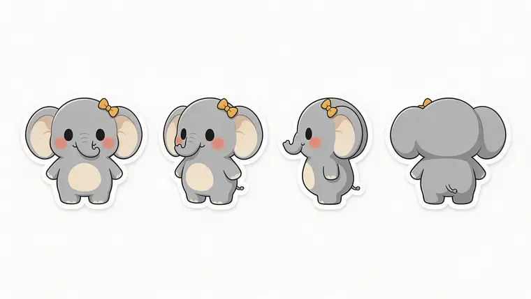 코끼리마스코트 더브그레이