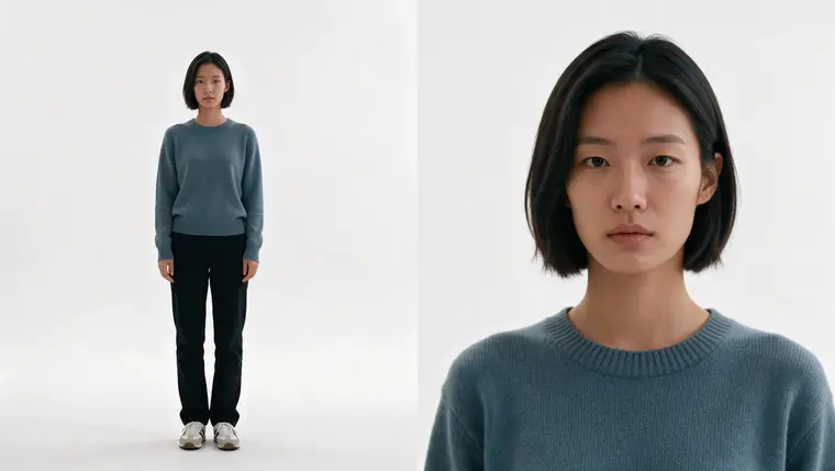 각진턱단발
